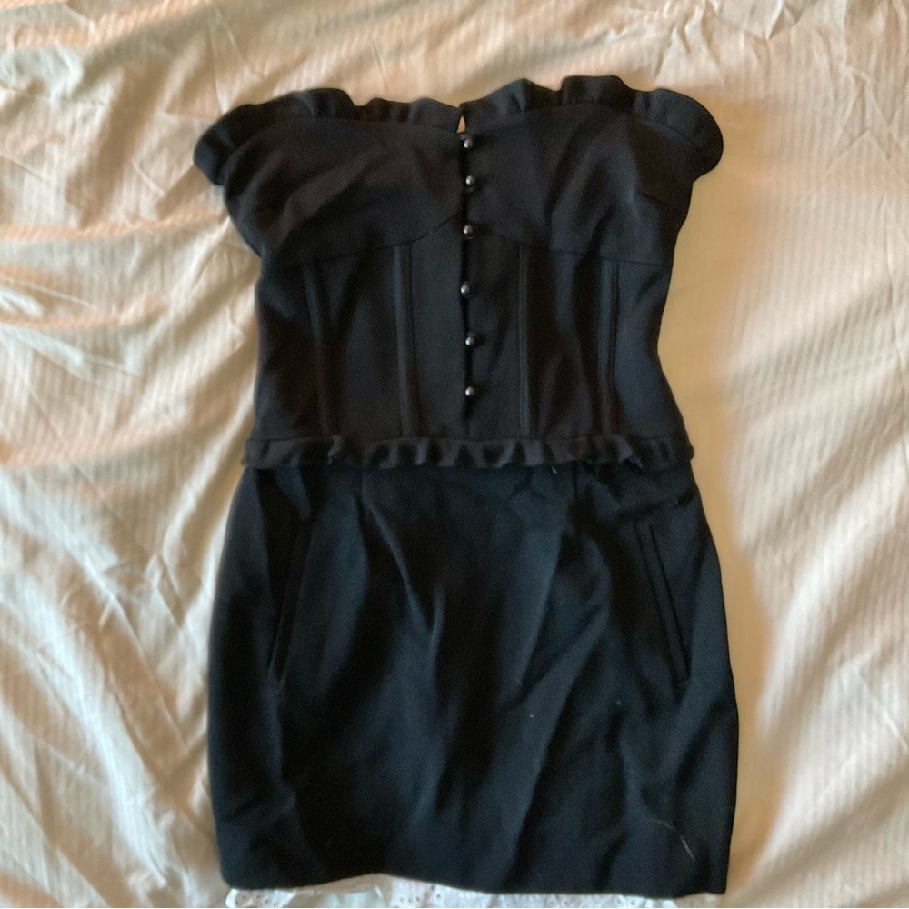 Thakoon Black Strapless Bodycon Dress